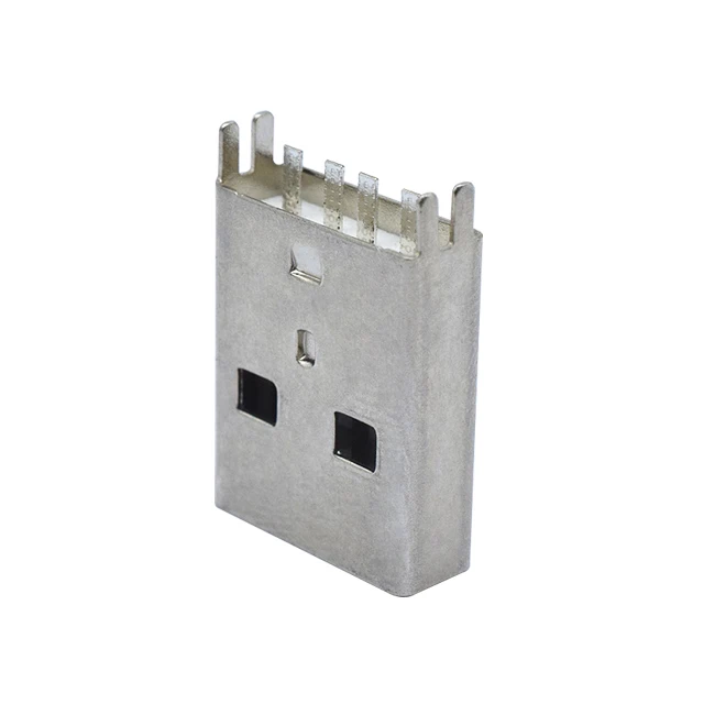 USB 2.0 AM Socket Short Circuit Between 4pin Body 15.0mm Solder Wire And Iron Case Usb A Male Splint