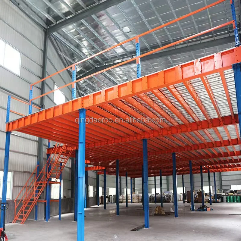 Heavy-Duty Detachable Steel Mezzanine Floor Pallet Rack System Warehouse Loft Platform Storage Attic Cargo Storage Equipment