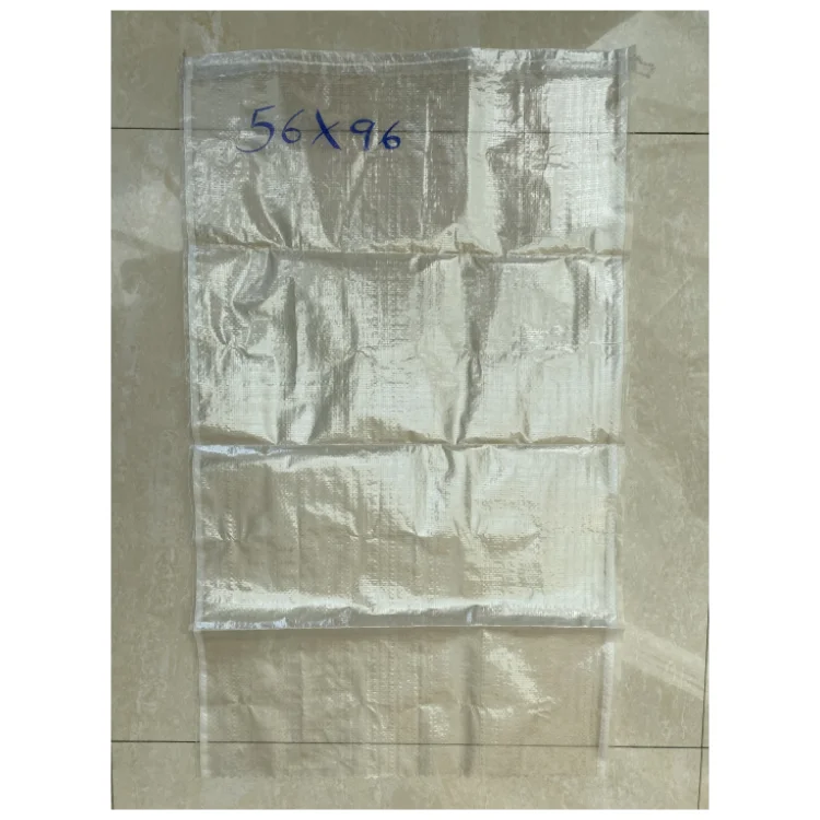 50kg transparent pp woven sack for packing potato woven sack with single fold single switch