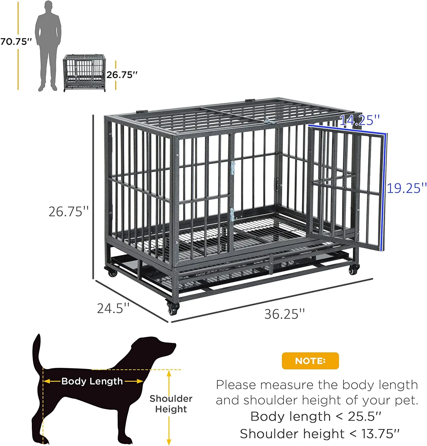 Veterinary Stackable Silver Dog Crate Stainless steel dog cage puppy cage with try large size