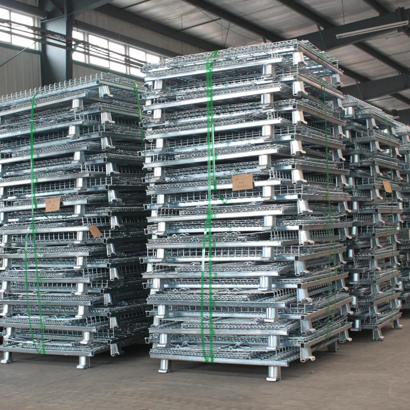 Best selling warehouse stacking wire mesh pallet storage cage