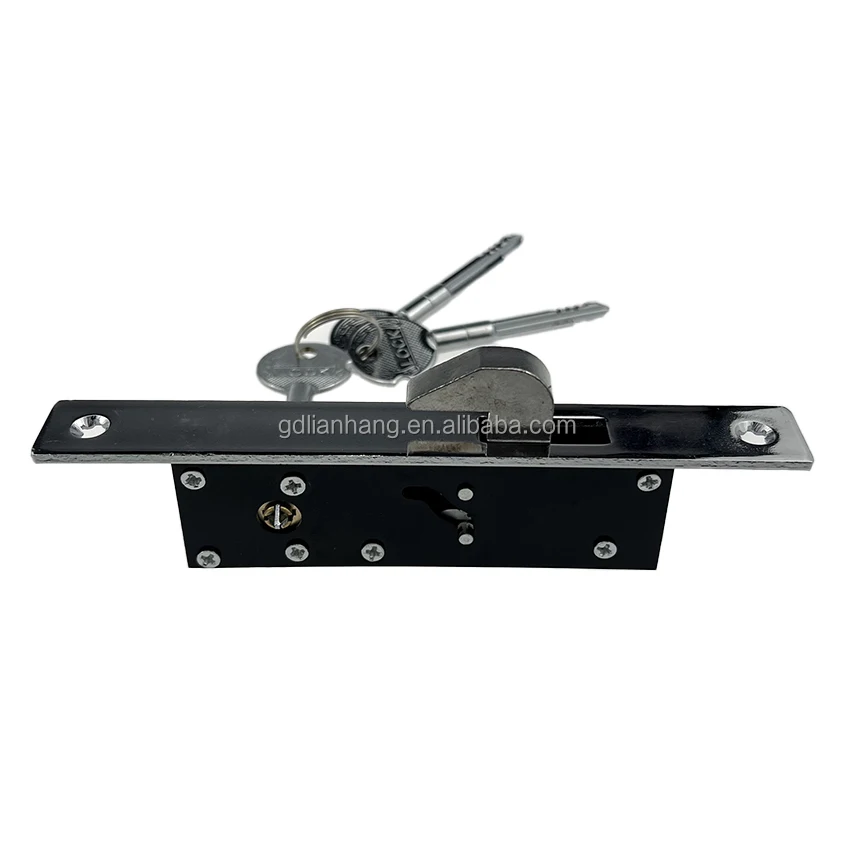 High Security Fireproof Mortise Lockset Magnetic Stainless Steel Sliding Glass Door Lock With Keys