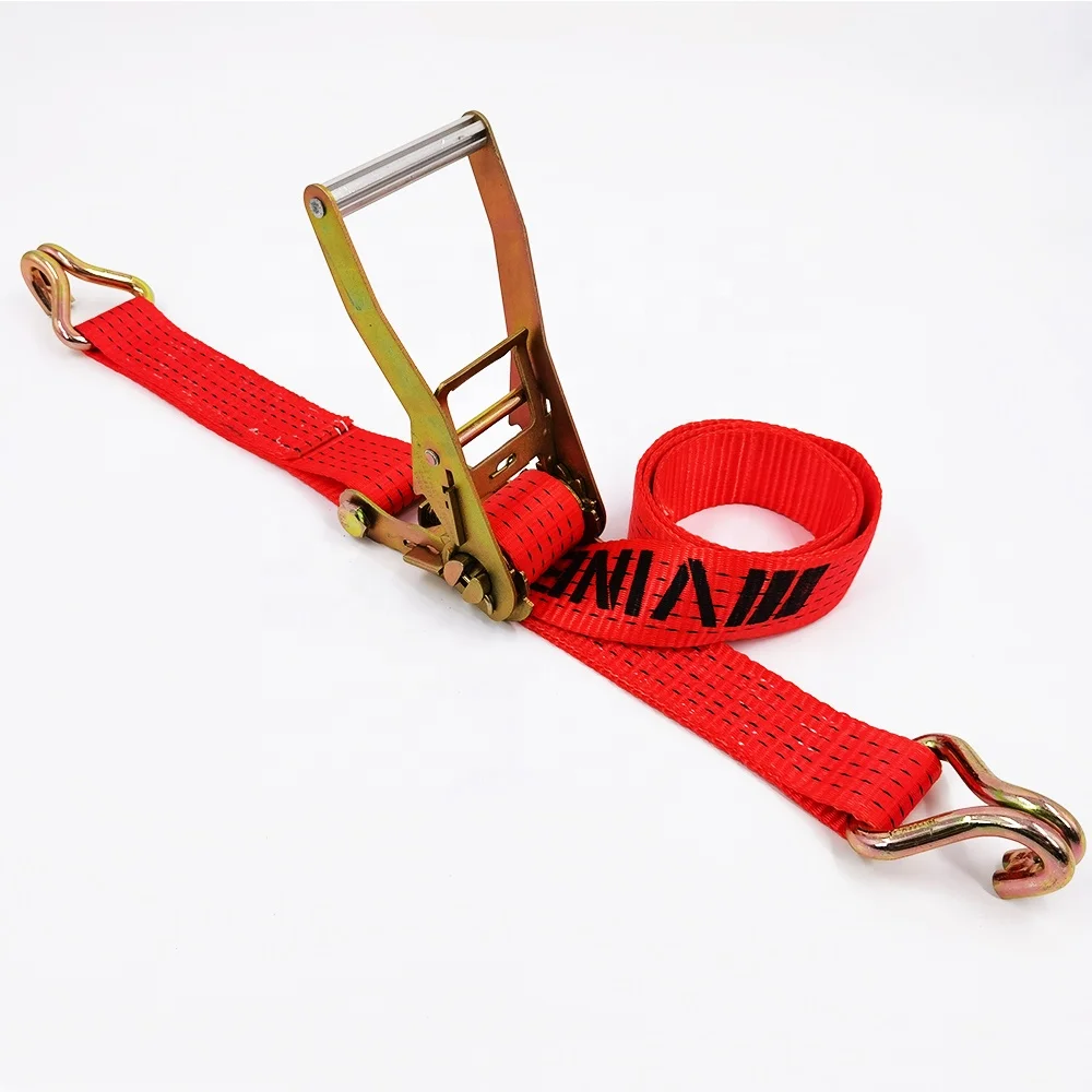 Hot Sales 5Kgs 2Inch Cargo Lashing Ratchet Tie Down belt with Aluminum Covered Handle