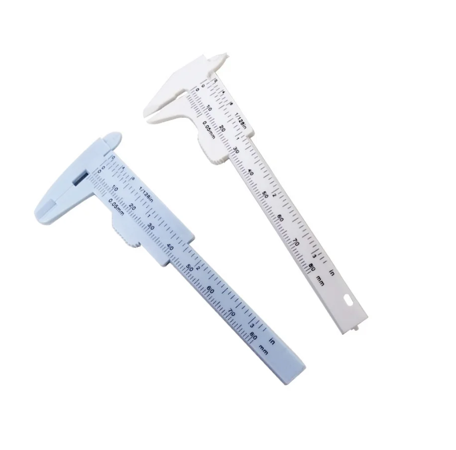 Пластиковый мини штангенциркуль с нониусом, 8 см, курительная кнопка, штангенциркуль для студентов, измерение ширины, красивые ресницы, линейка для татуировки