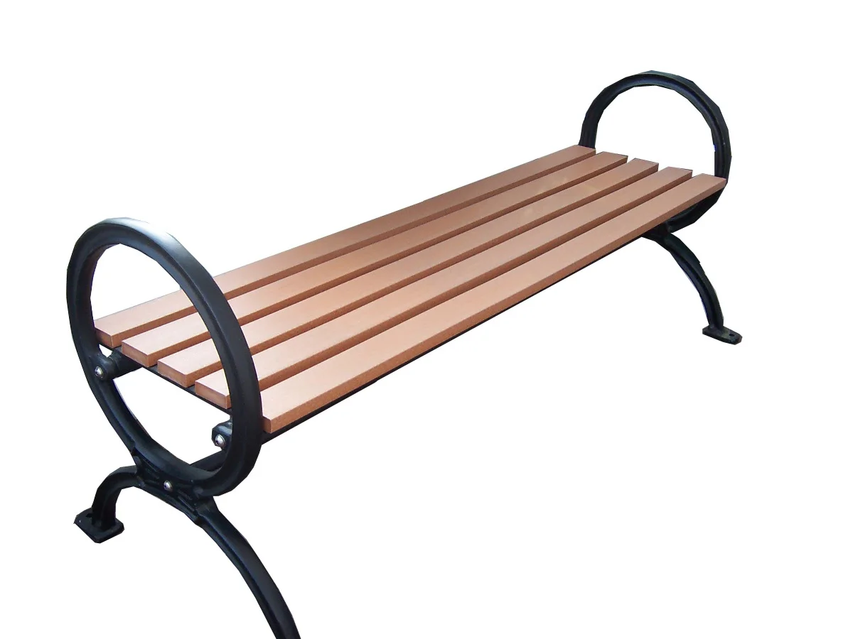 
Factory Price rain-proof Outdoor WPC/HDPE composite plastic wood public park bench 