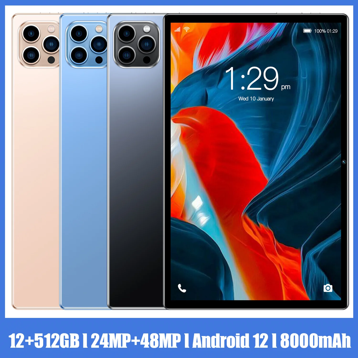 5G hot sale Dual sim cards 10.1 Inch Android 12 Tablet Pc 4G Lte