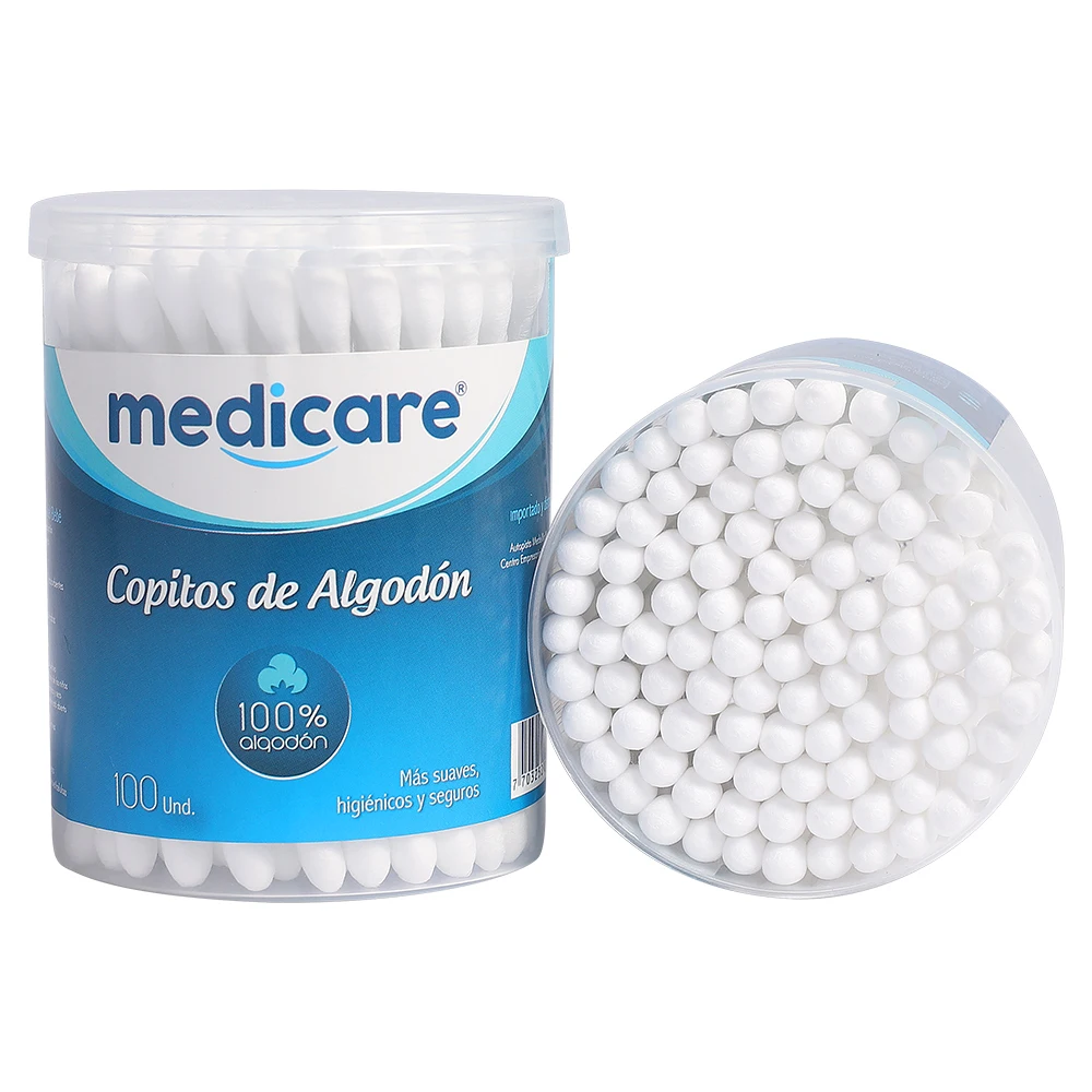 Candy Color Plastic Stick Makeup Removing Cosmetic Cotton Buds Swabs