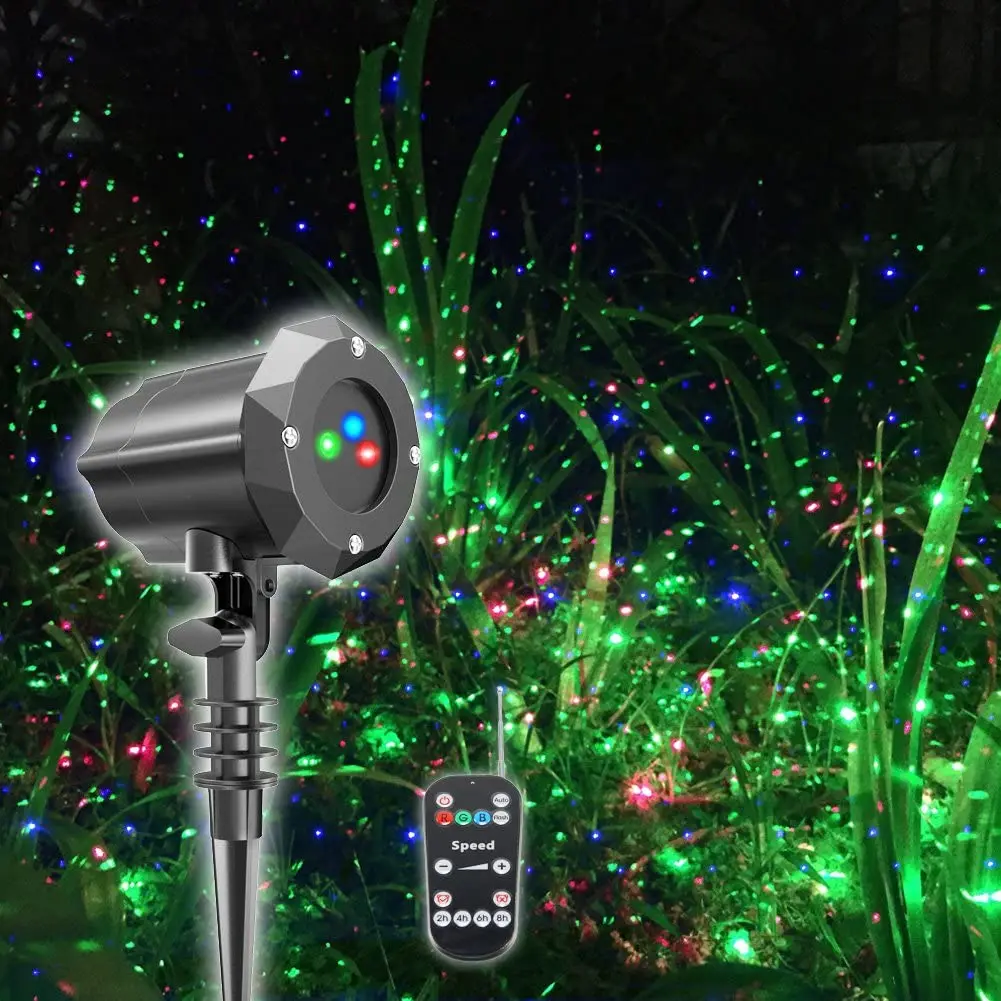 IP65 Christmas tree lights garden landscape grid static star laser light projector