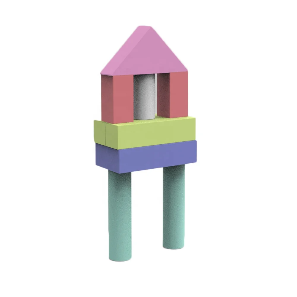 Детские строительные игрушки для прорезывателя силиконовые штабелируемые (1600136633097)