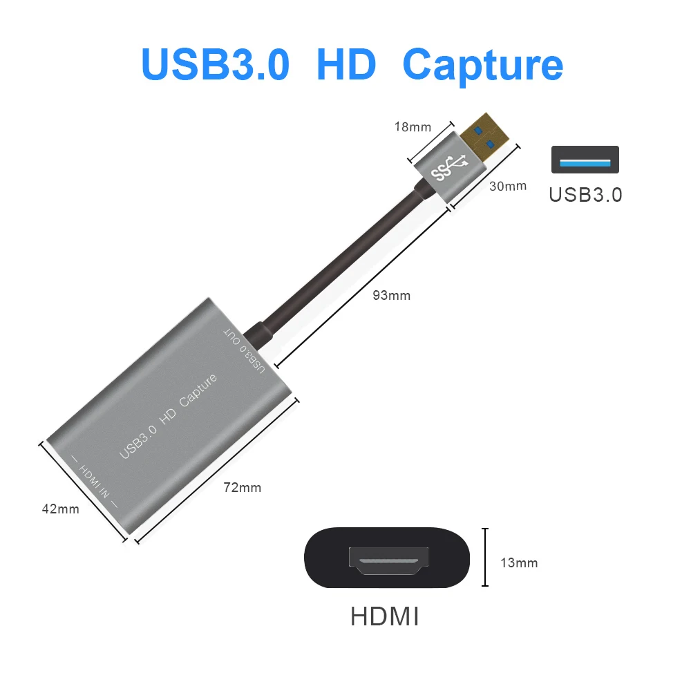  Заводская поставка карта захвата 60 кадров в секунду для USB 3 0 Full HD Карта видеозахвата камеры игровой