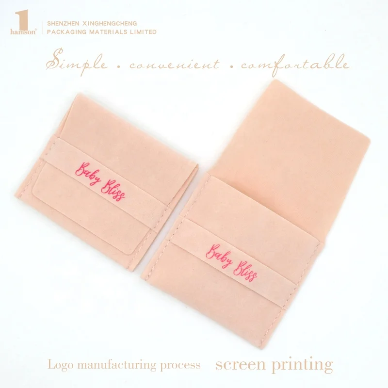 Jewelry Packaging Envelope Bags Velvet Flap Pouch bag Custom Mailing Pouch for Gift Packing