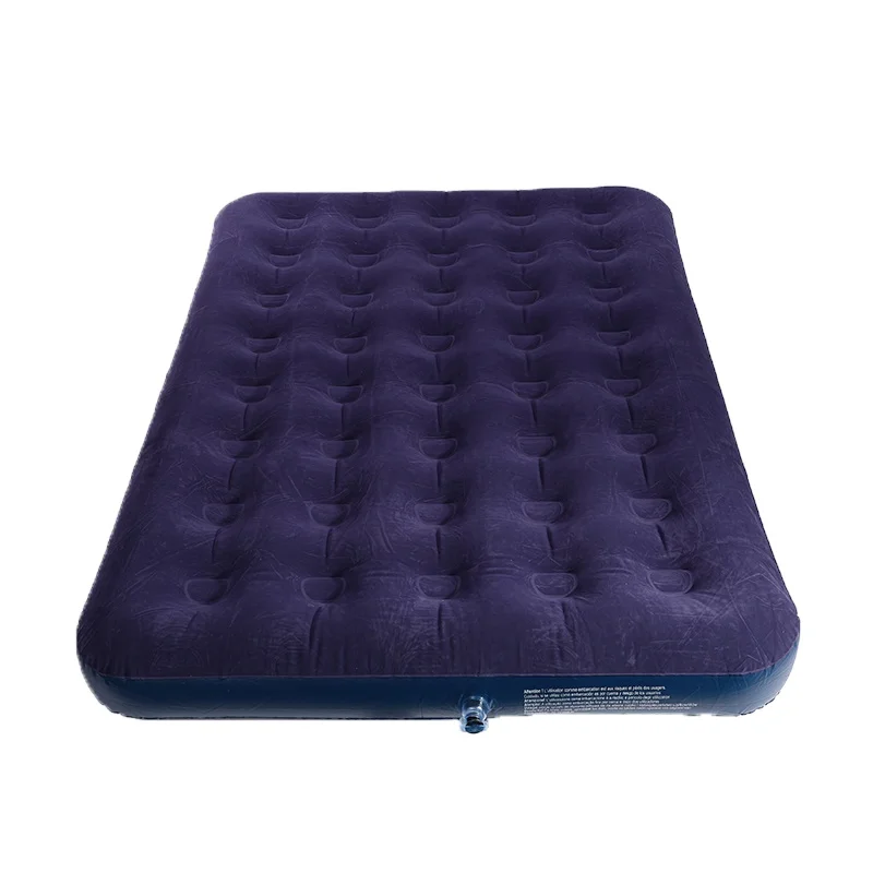 Wholesale Outdoor Single Bed Flocking Inflatable Mattress Family Car Camping Foldable Bed Inflatable Bed