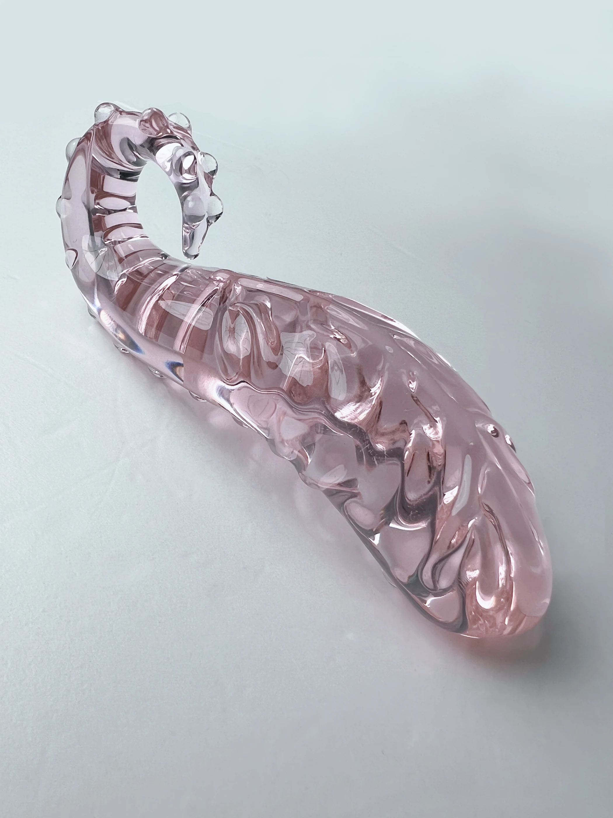Beautiful Octopus Tentacle Pink Crystal Glass Tentacle Dildos Sex Toys