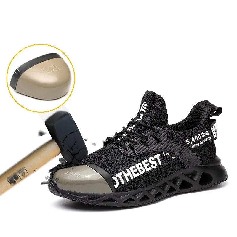 Hot Sales Anti Slip Working Footwear Fashionable Anti Smashing Lightweight Men Sneakers Safety Shoes for Engineers