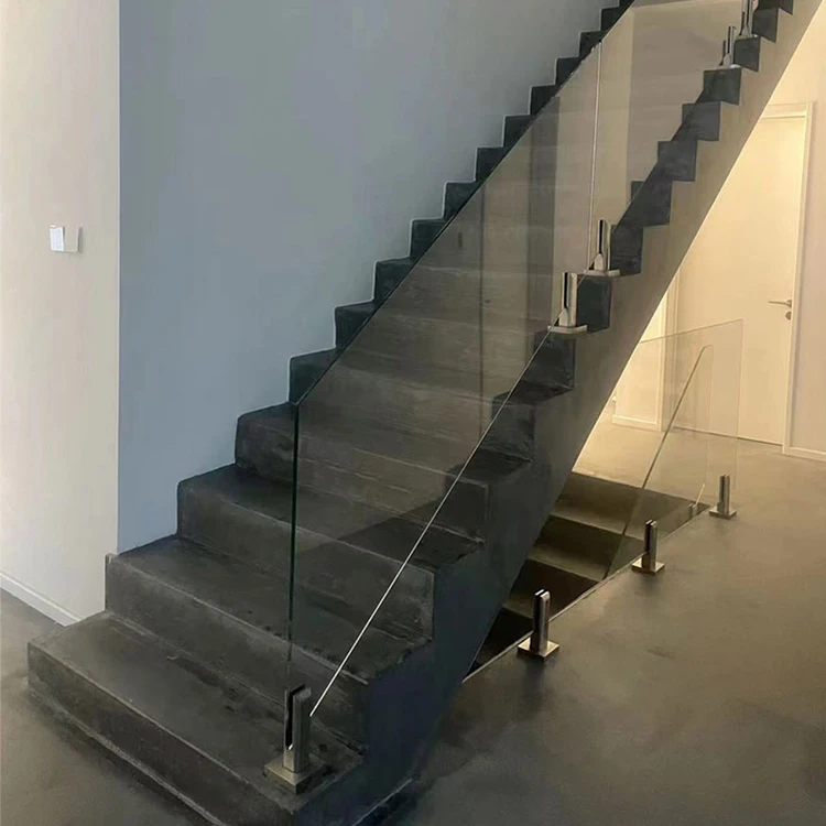 Villa frameless glass spigot swimming pool fence clamp stair Handrail balcony balustrade stainless steel spigot glass railing