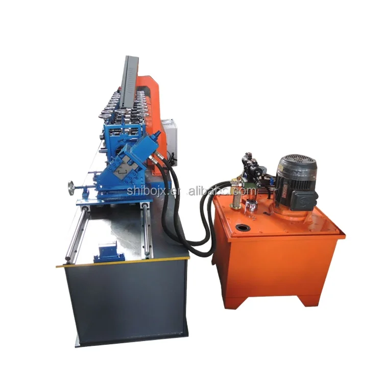 Omega Profile Roll Forming Machine C U Purlin Channel Truss Furring Cold Forming Machine