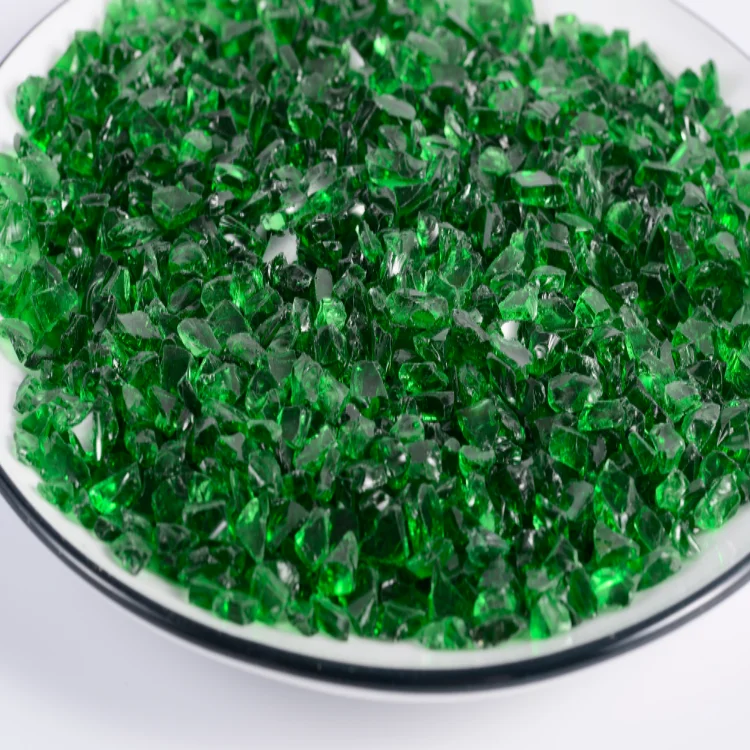 High Quality Hot Selling Crushed Colored Glass Crushed Glass Gravel for Crafts