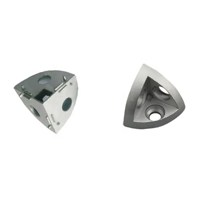 DIN Standard Slot 10 Aluminum Profile Accessories 3-Way Corner Bracket Connector With 3-dimensional Semi-Circular Arc