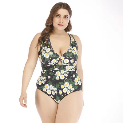 BG9203058 Wholesales Factory Plus Size Fashion Swimwear Korea Print Women One Piece Beachwear Swimwear