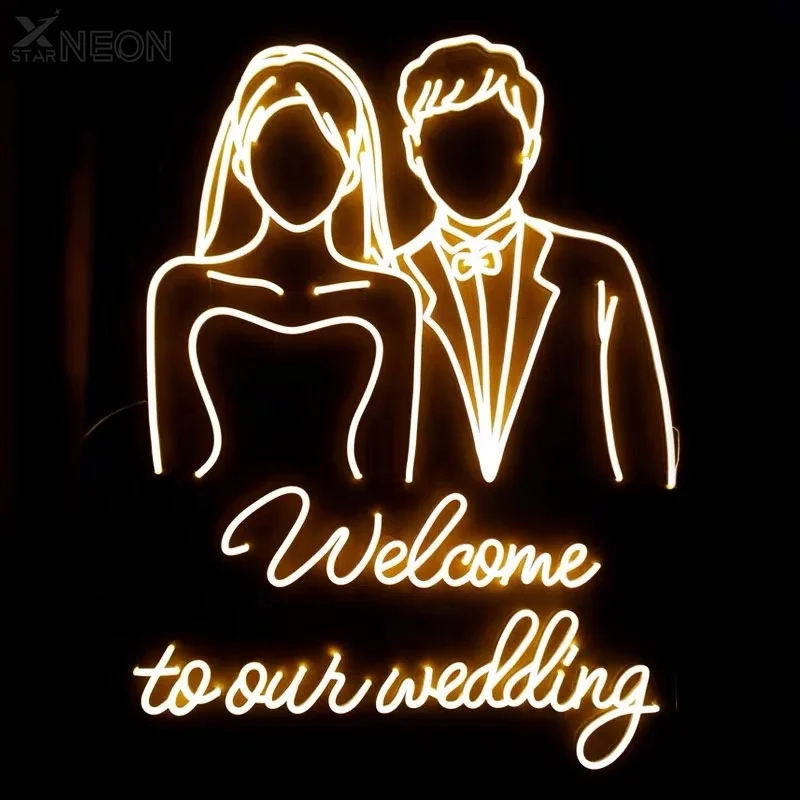 Wholssale Shop Window Wall Decoration Csutom LED Flex PVC Strip Neon Light Wedding Neon Sign for Advertising