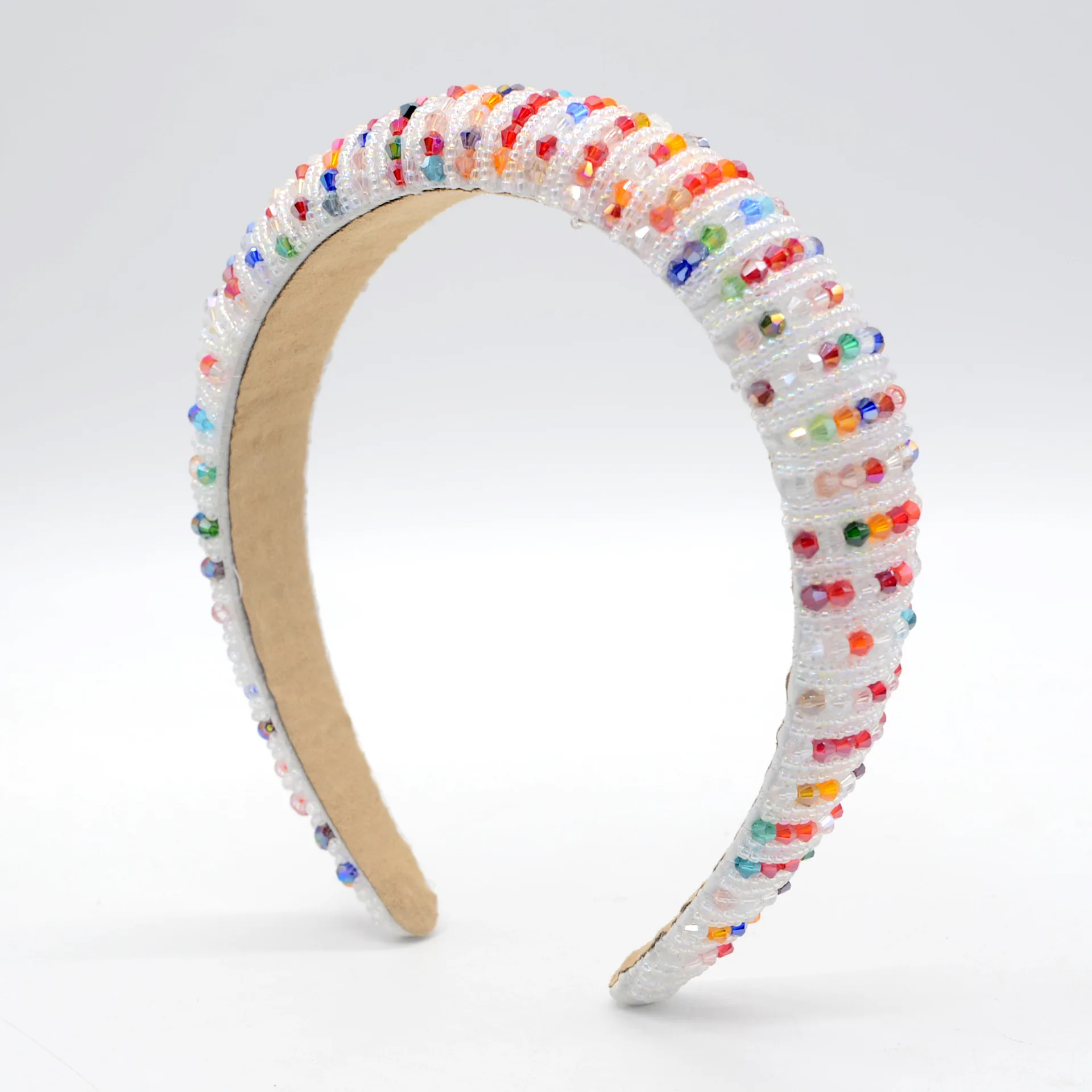 New colorful European Baroque Headband Women Luxury Bling Thick Sponge Padded Handmade  Rhinestone for Wedding Party Show