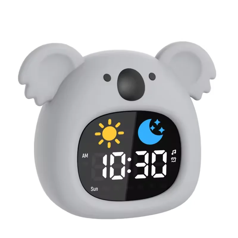 Custom Wake Up Light Sleep Trainer 7 Color Change Led Digital Lcd Alarm Clock Children with White Sounds Machine