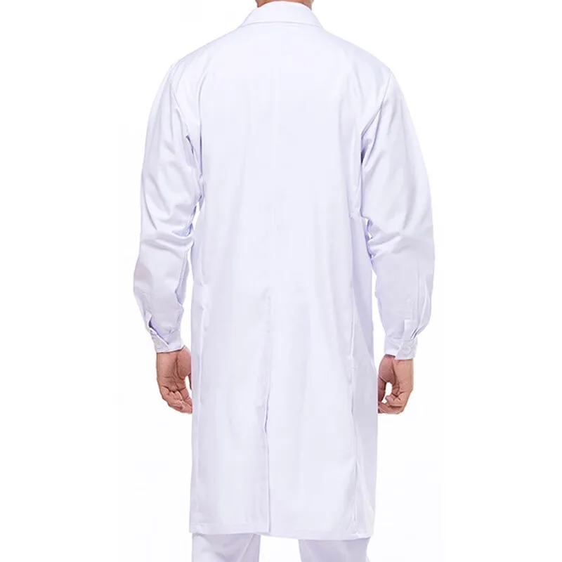 Белое пальто для мужчин и женщин с длинным рукавом Медицинская медицинская униформа медсестер коротким оптовая продажа медицинское