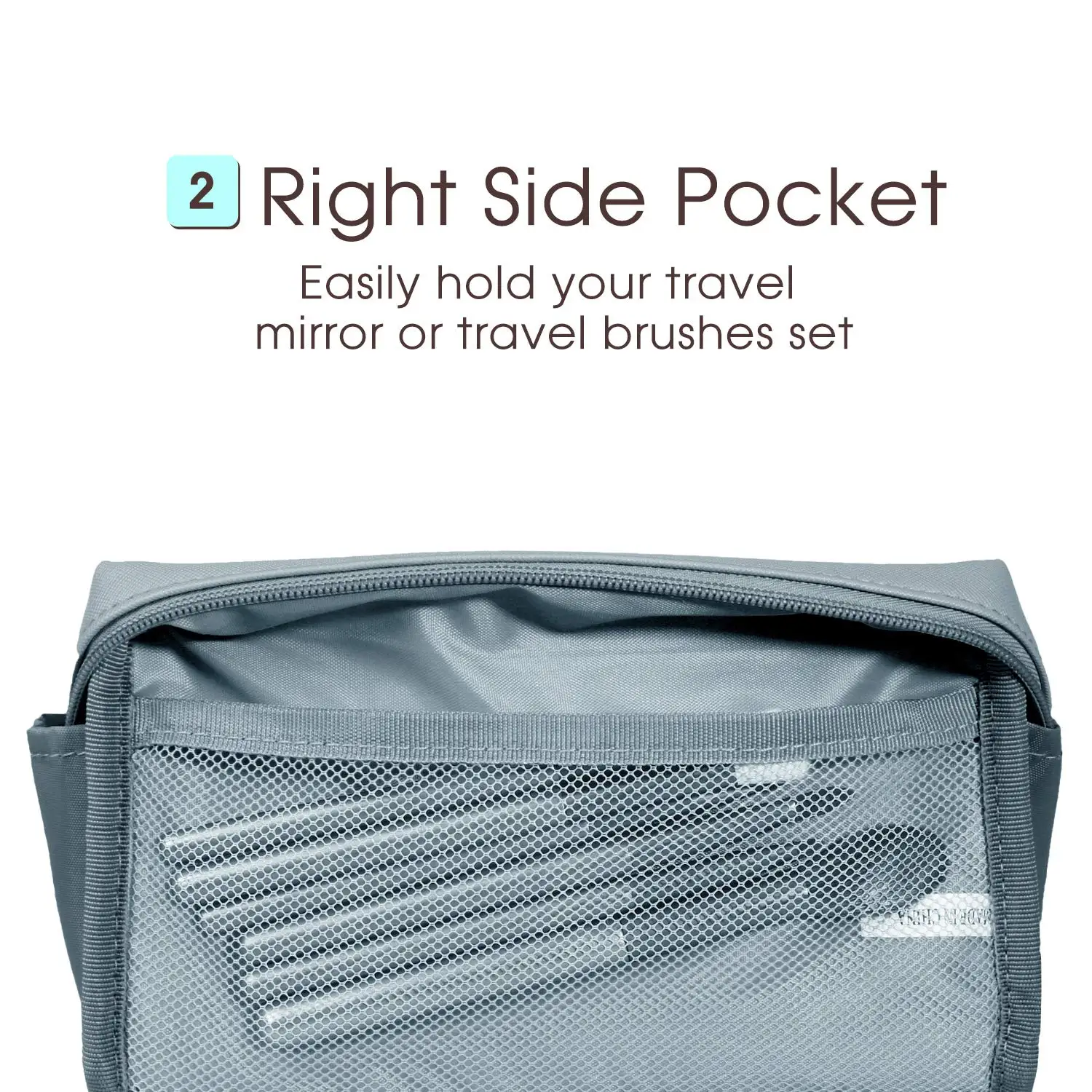 Custom Logo Embossing Vegan Leather Makeup Bag Travel Cosmetic Organizer Zipper Pouch for Women and Girls