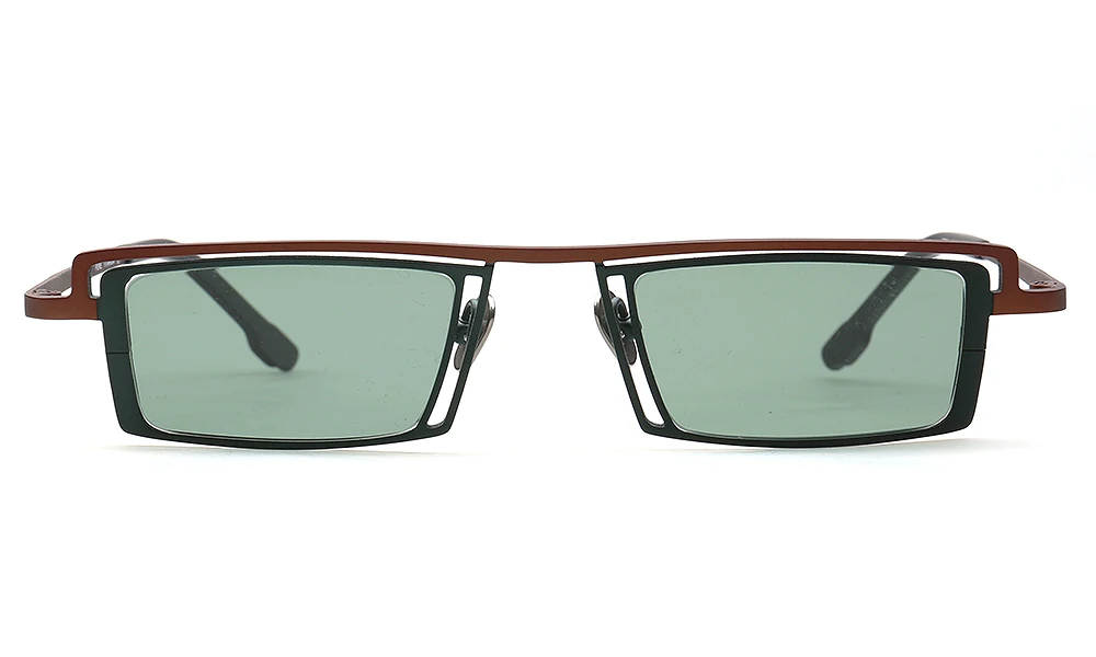 7768 New high-end luxury personality retro rectangular color all-titanium Polaroid sunglasses for men and women reading glasses