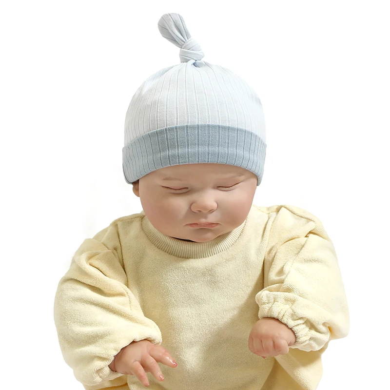 Wholesale Casual winter warm knit child baby knot hats winter beanie baby