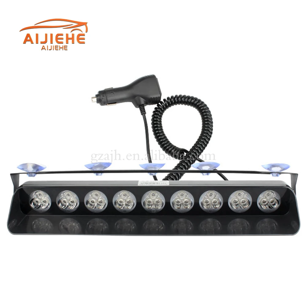 Super Bright 27 LED Car Interior Front Windshield Strobe Lights Warning Flashing Beacons Emergency Lamp