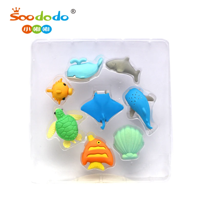 Акция, подарочный набор, карандаш в форме игрушки, милый 3D ластик в виде морских животных