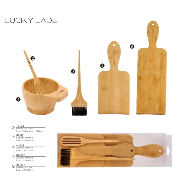 Popular Professional Hairdressing Accessories Eco-Friendly Natural Bamboo Extra Deep Hair Coloring Tinting Dye Bowl