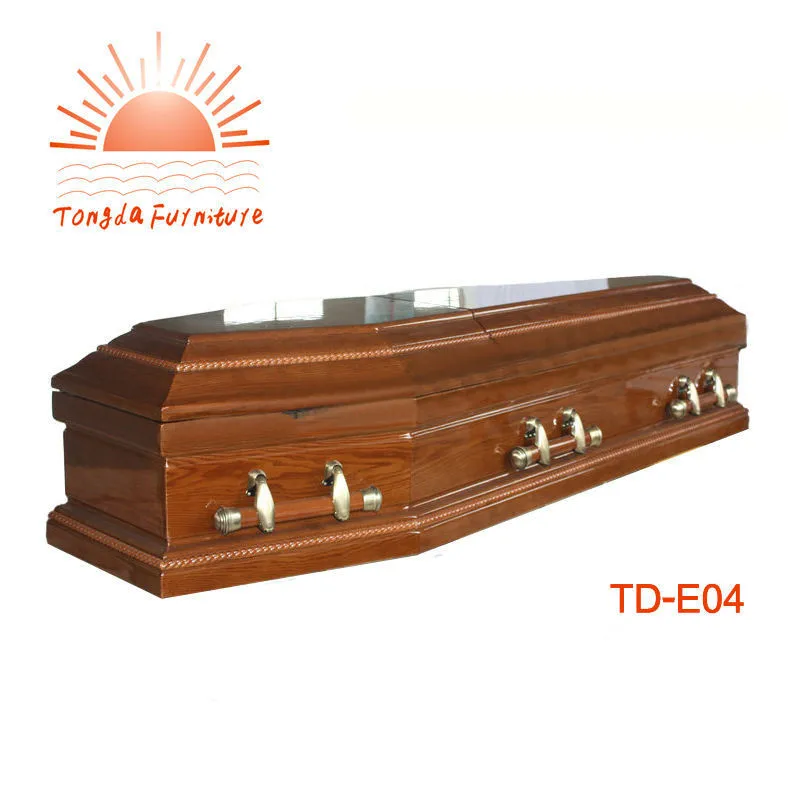 TD--E04 Cheap good quality wood funeral coffin for the dead