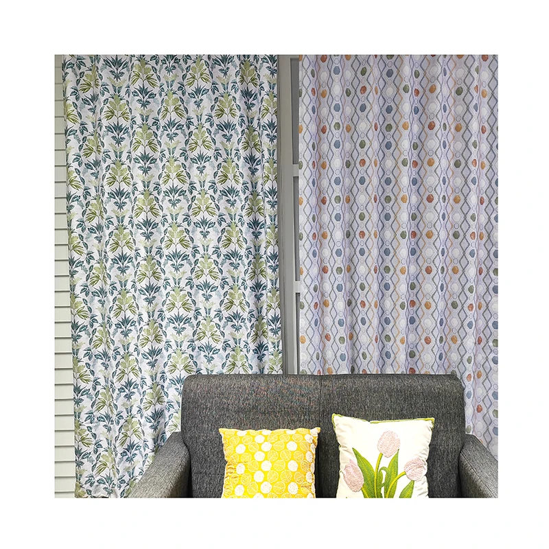 Fashion Windows Curtains Polyester Sheer Blinds Customize Blackout Curtain Living Room