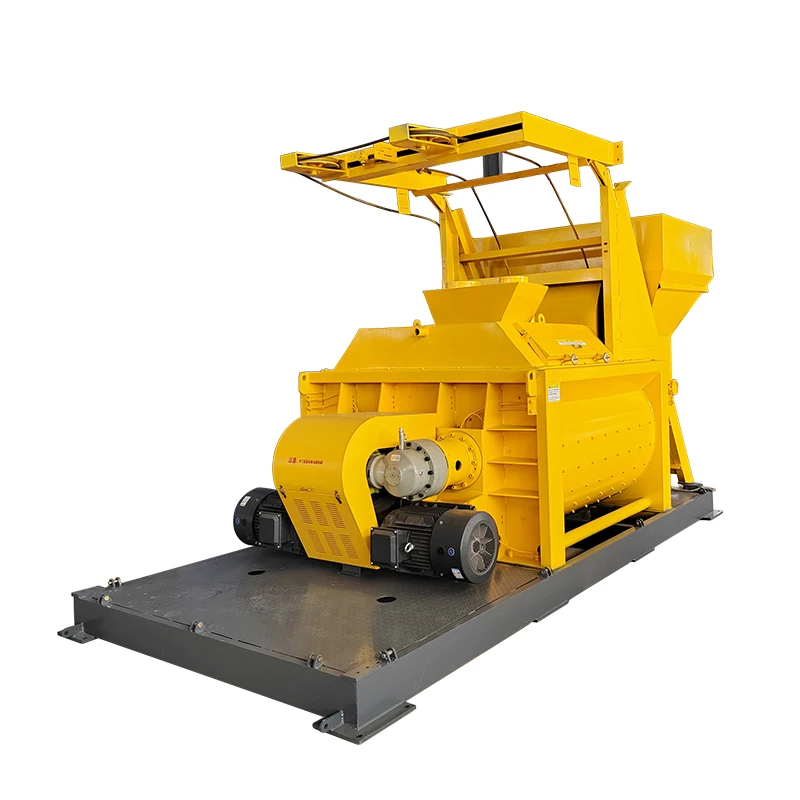 Good mixing quality, short mixing time and low energy consumption concrete mixer js1500