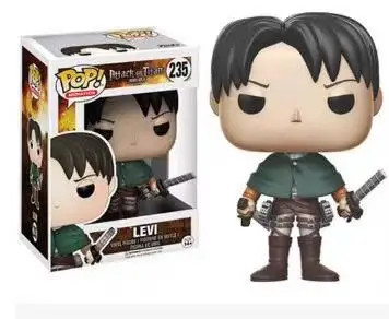  New Style Japanese Anime Attack on Titan Funko POP Q Version Levi Action
