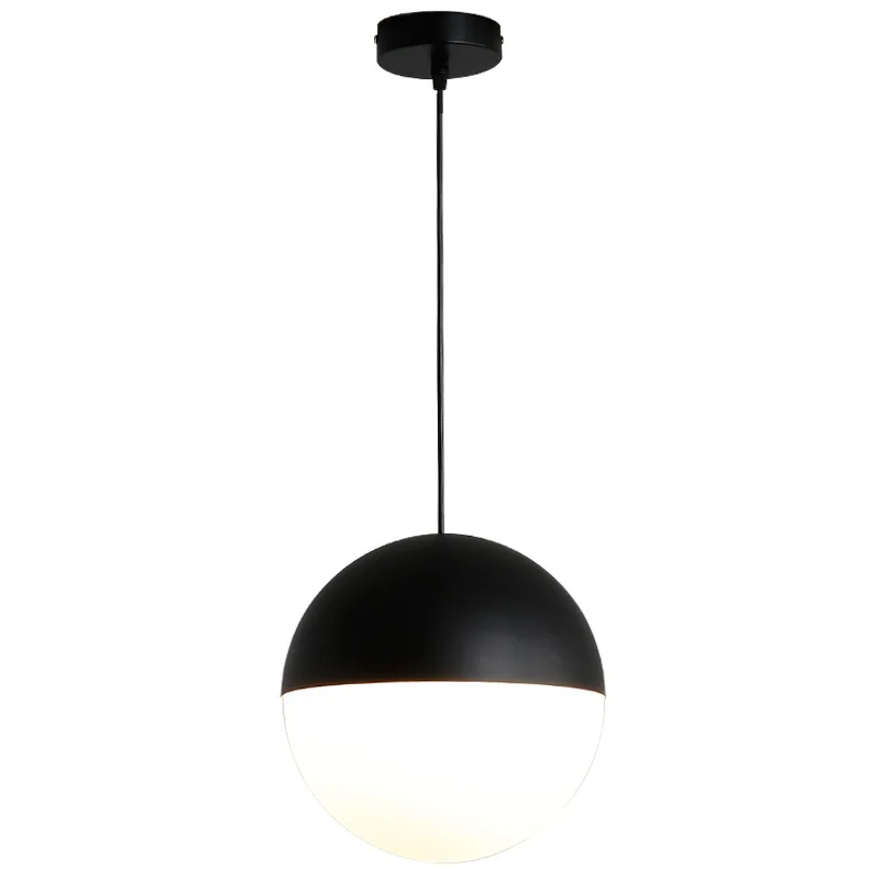 Nordic Bedside Hanging Light Ball Shape Pendant Lamp Glass Lighting For Dining Table