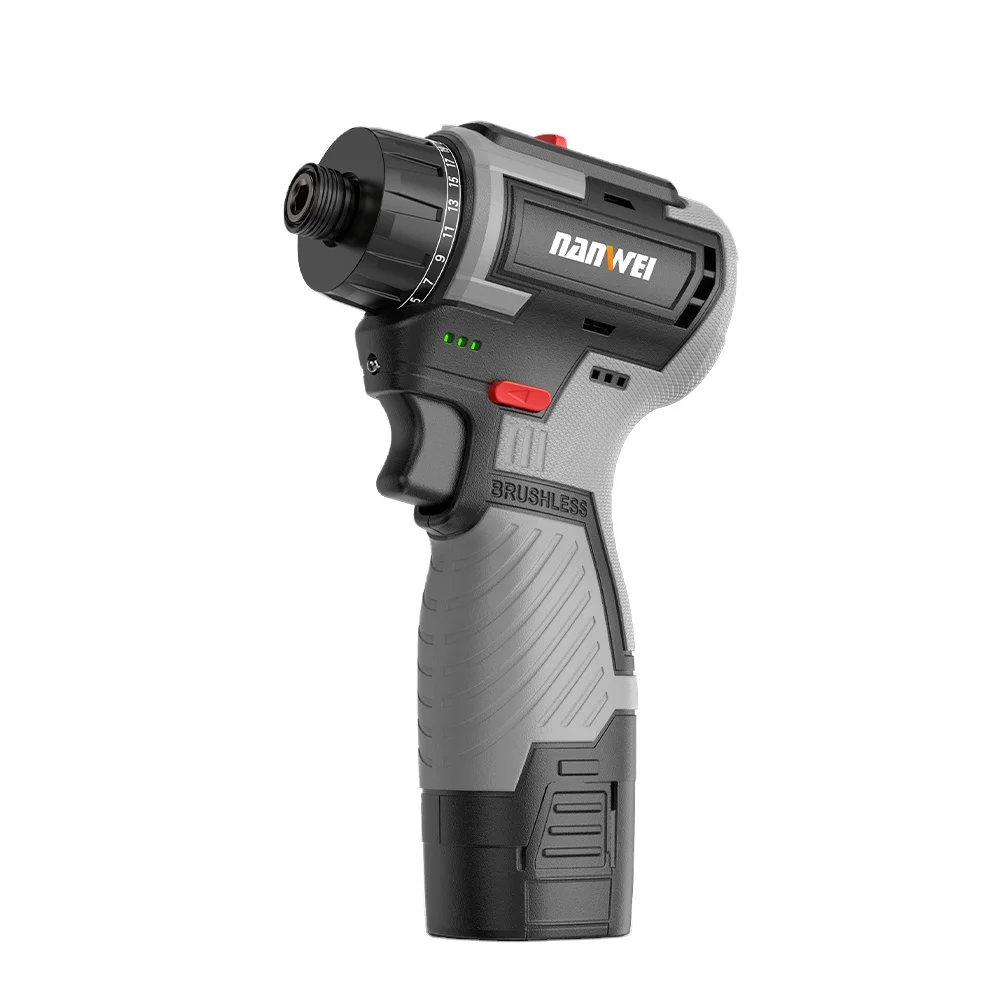 Nanwei 16.8V 60N household electric cordless brushless screwdriver installation tools driver drill adjustable speed screwdriver