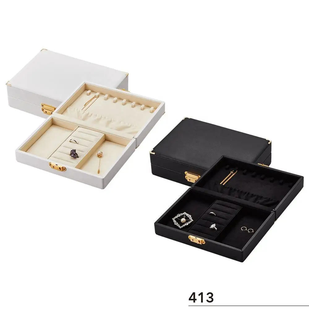Japanese Synthetic Suede Travel Custom Wholesale Jewelry Boxes Luxury