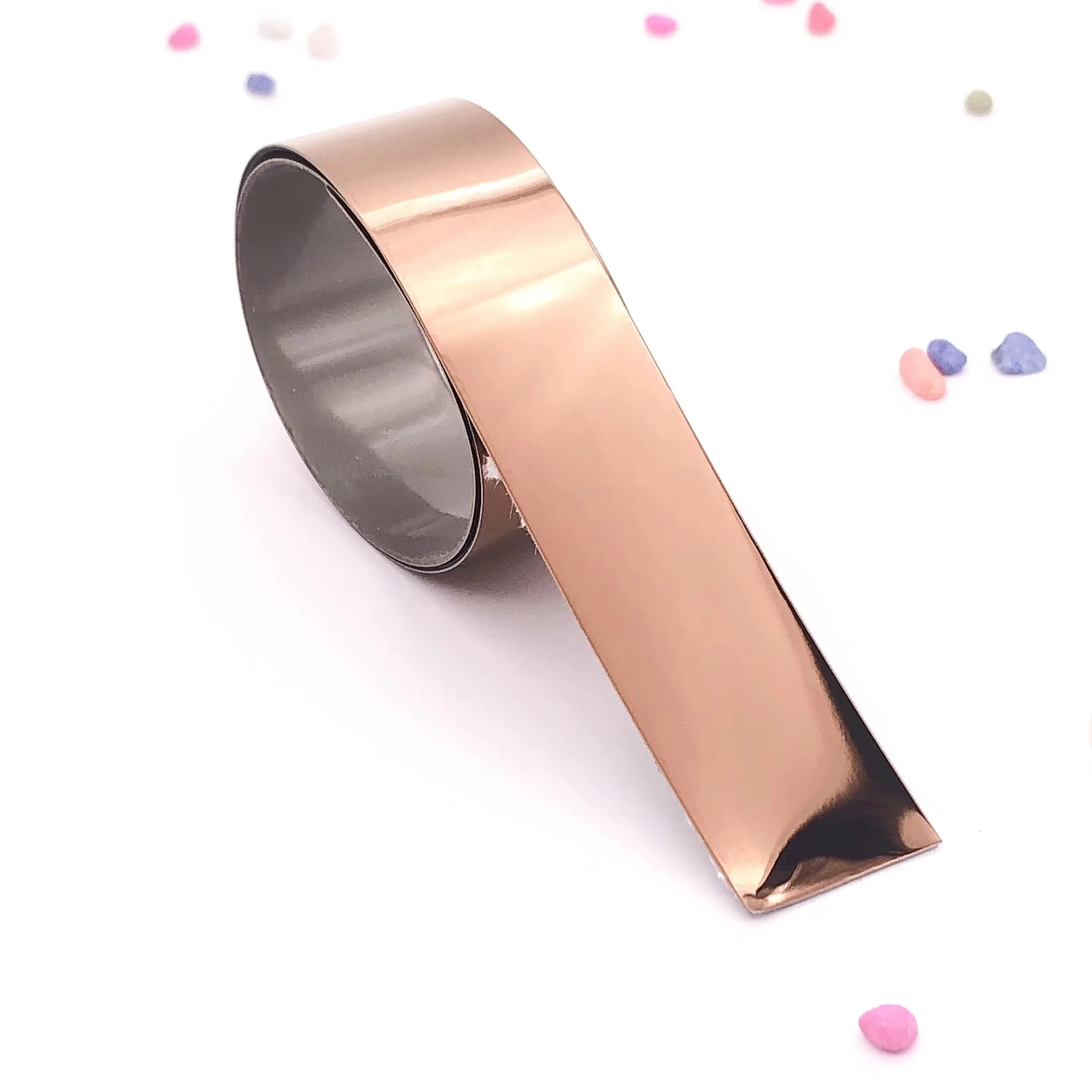 8K Mirror 201 Stainless Steel Self-Adhesive Strip Furnishing Flat Decorative  Wall Sticker