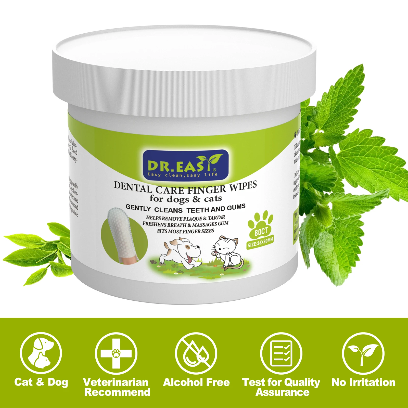Medicated Standard Cleaning Pet Wipes For Dogs Cat