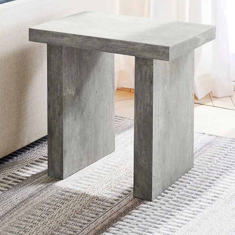 Minimalism design Outdoor Garden Patio side table Full concrete modern coffee table