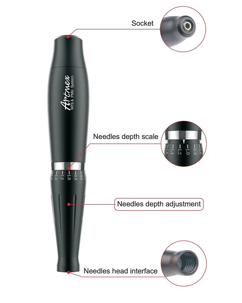 Artmex V9 high quality tattoo machine kit permanent makeup tattoo machine pen micropigmentation device for sale