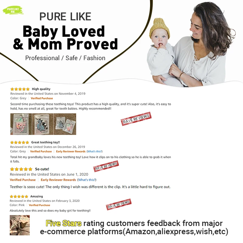 Bpa Free custom printing cup shape food grade baby teether loose silicon teething new beads