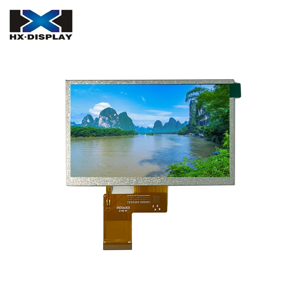 5 Inch 480*272 RGB 40 pin ST7257  customized touch screen tft lcd module display