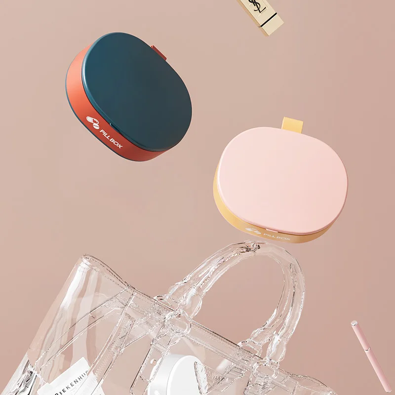 2023 New Hot Waterproof Pill Box Travel Plastic Small Pill Organizer Custom Logo Portable Pill Box