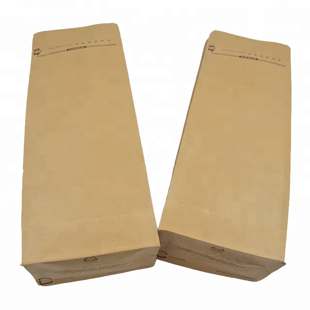 OEM Customized Printed Stand Up Pouch Brown Paper Bags For Food Heat Seal