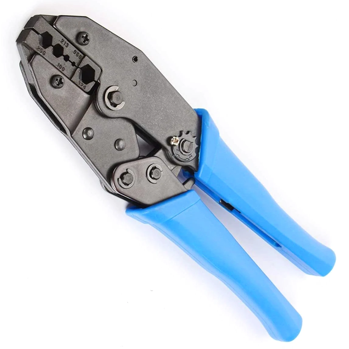 Fixed Jaw Coaxial Cable terminal crimper ratcheting wire crimping tool for RF connector