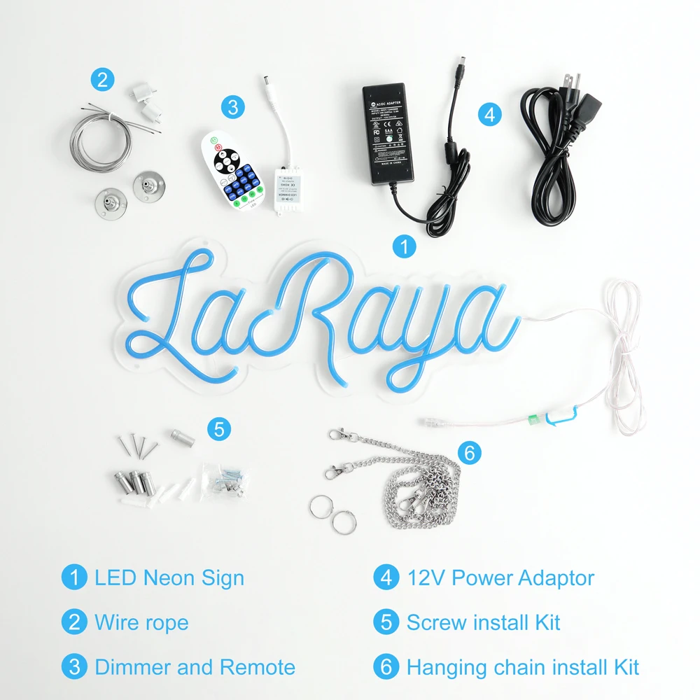 Customized 3D Led Lighting Sign Letters LED Flex acrylic letters neon sign diy led neon sign for shop